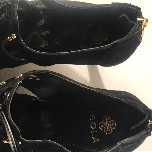 ISOLA Leather Cage Peep Toe Heels - Picture 7 of 9